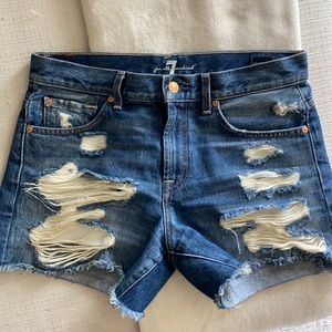 7 for all mankind denim shorts